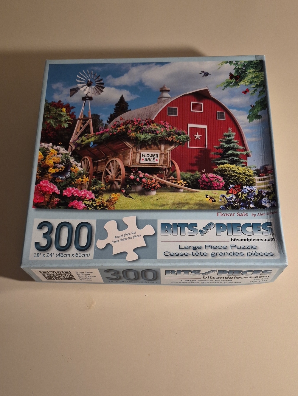 Bits and Pieces 300-Piece Large Piece Puzzle - Flower Sale 45324 Open Box Fair